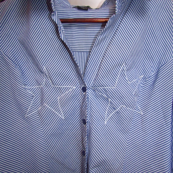 Blue Star Dress Shirt XS-S - Picture 1 of 3
